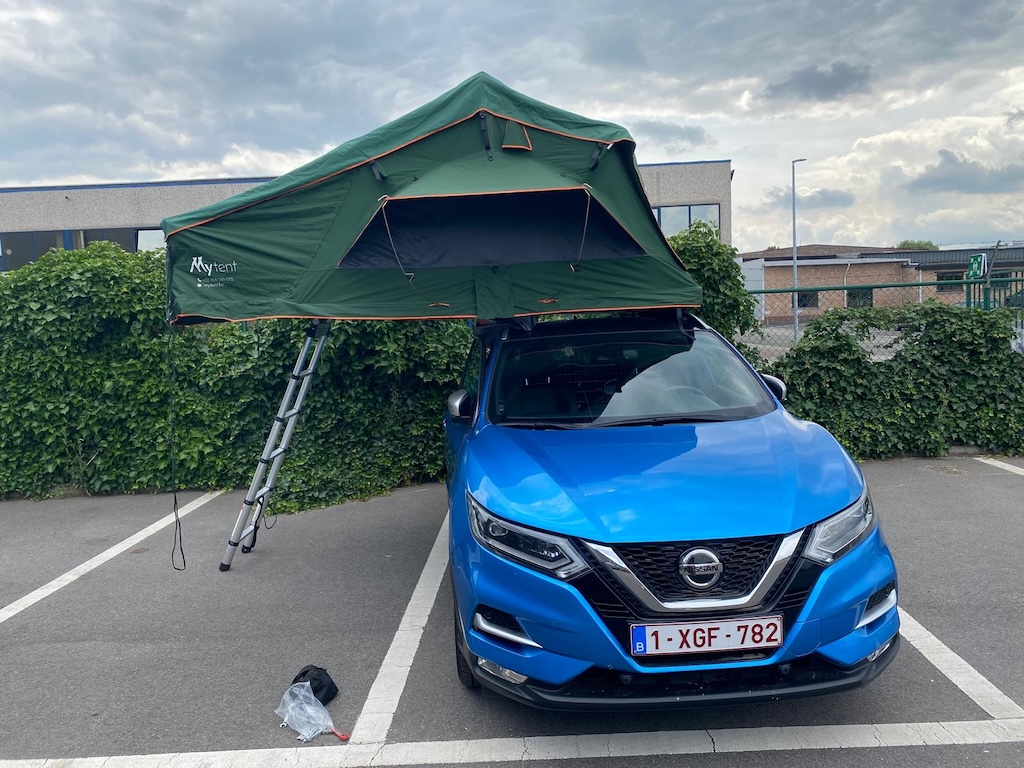 Daktent op auto